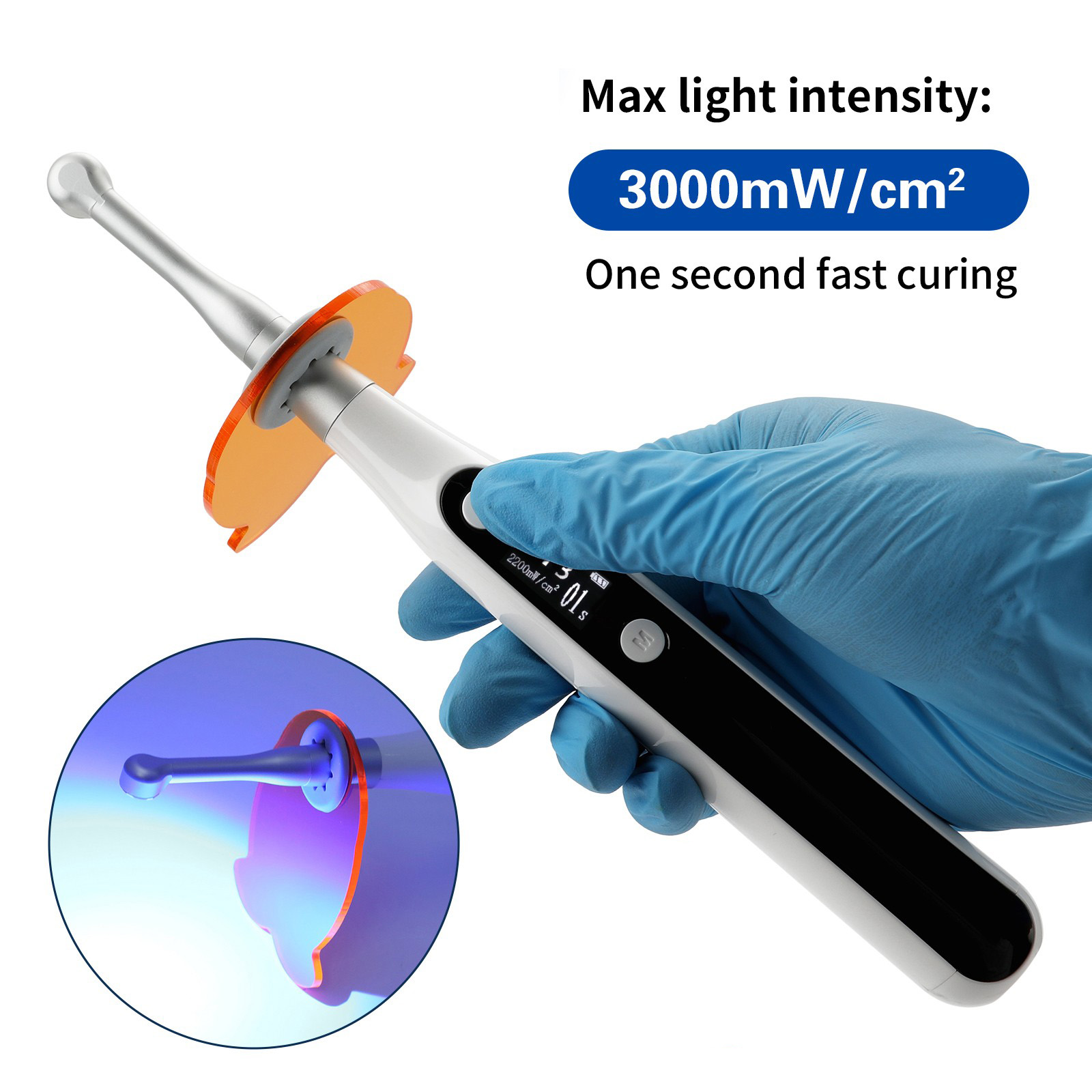 PLH-320 Wireless Dental Curing Light with LED Light Meter 7 Modes